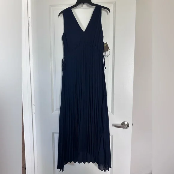 Taylor Dresses | Brand New Pleated Dress, Adjustable Waist, Front A Bit Shorter Then The Back | Color: Blue | Size: 6 | Justynac's Closet